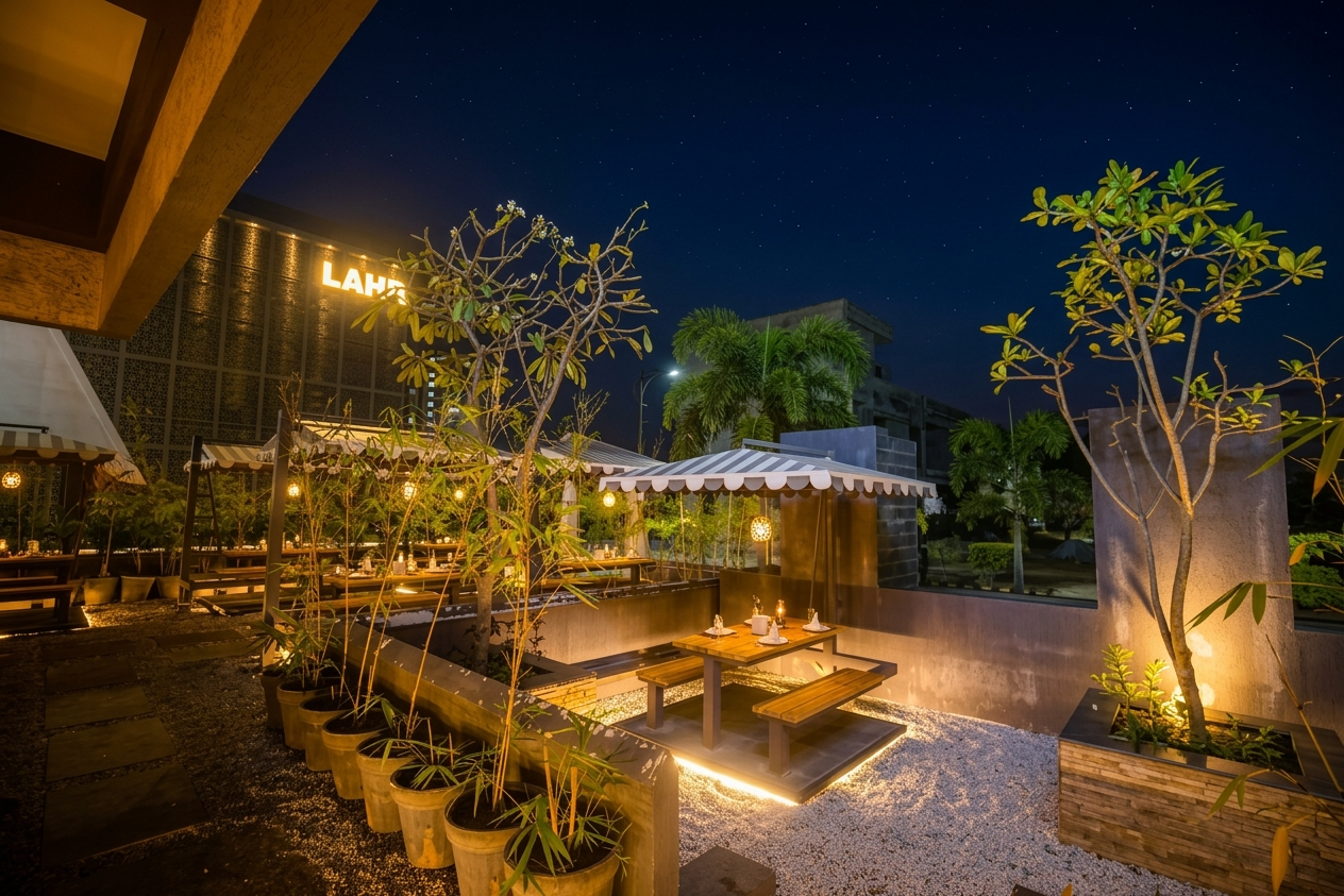 Outdoor Seating Night