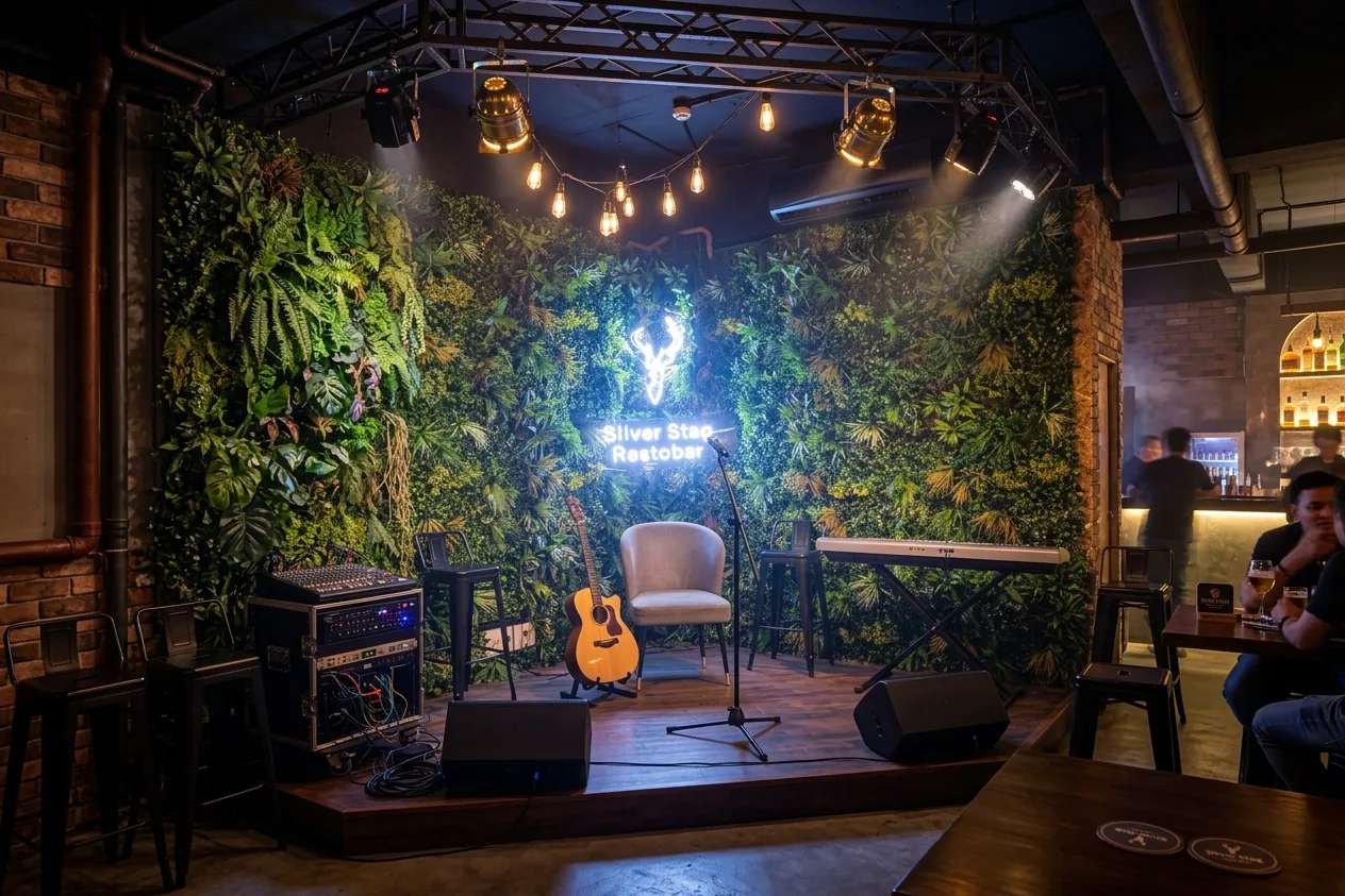 Live music stage